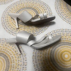 Michael Kors Silver Strappy Heels size 8